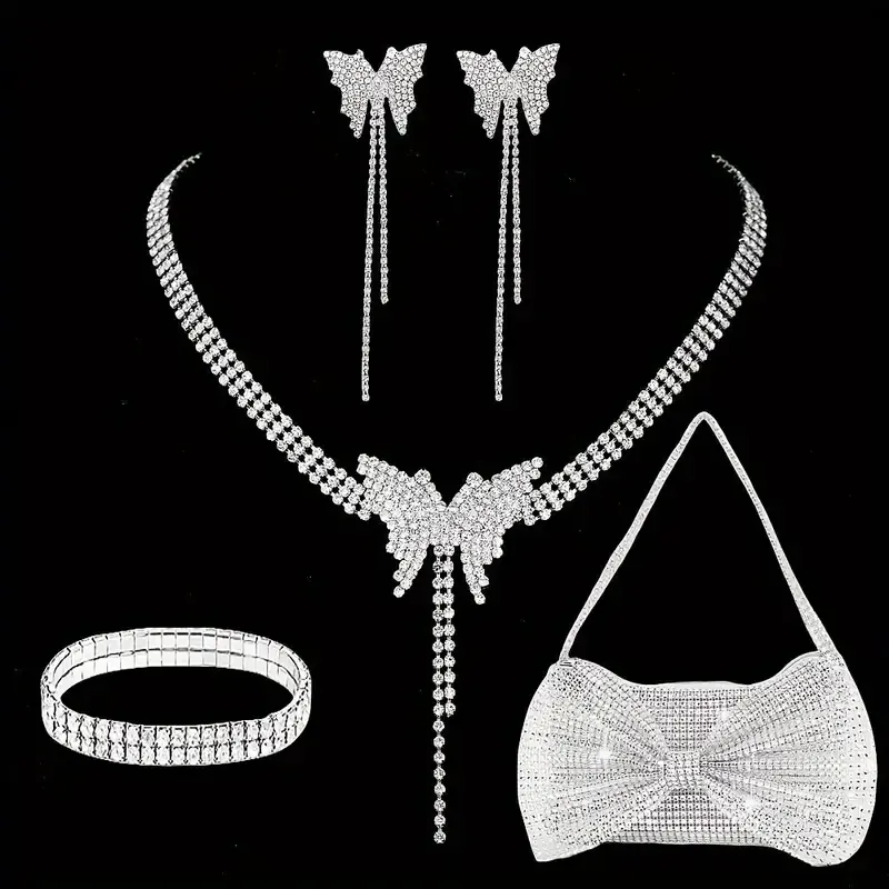 Tassel Rhinestone Jewelry Set
