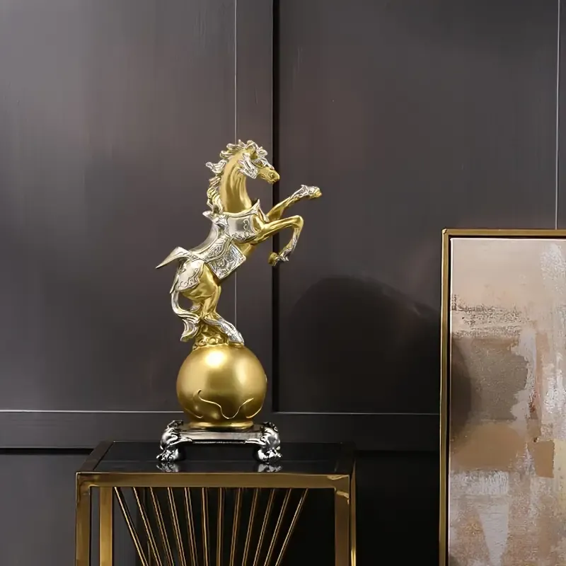 Nordic Art Modern Horse Figurine Creative Light Living Room TV Cabinet Foyer Resin Craft Horse Sculpture
