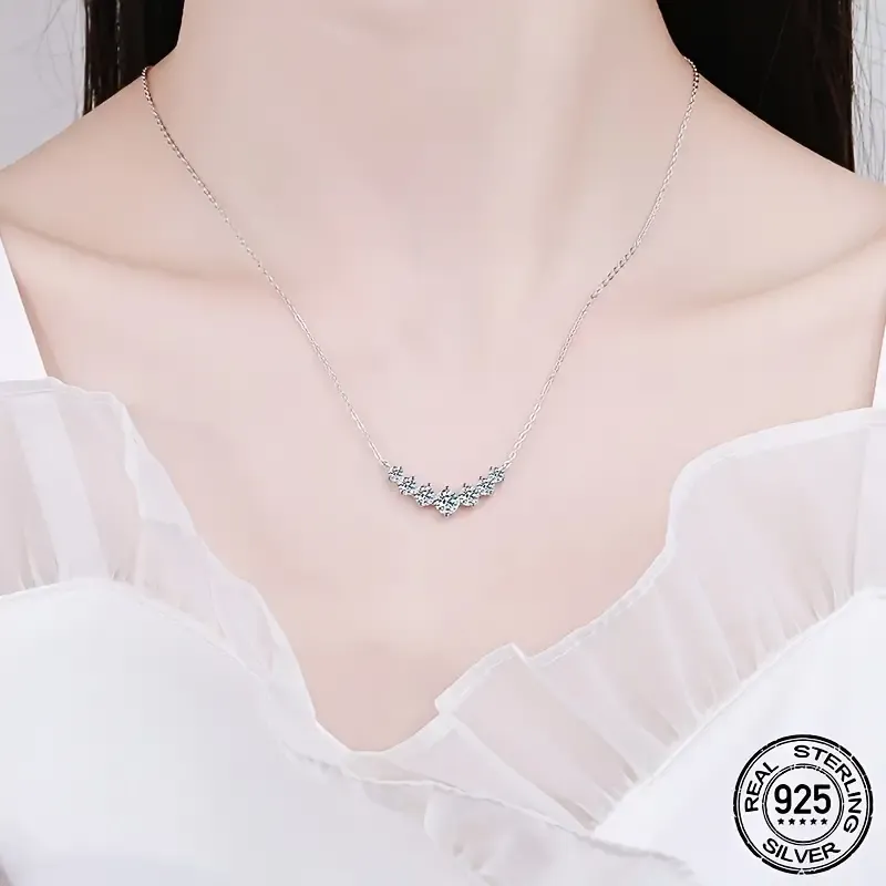 925 Sterling Silver Moissanite Necklace