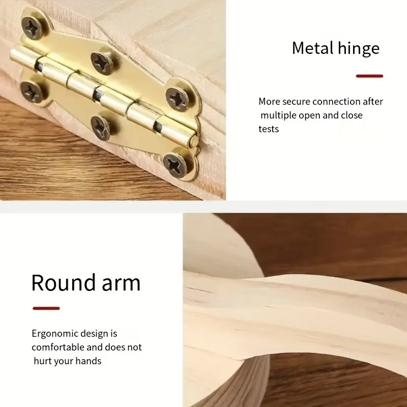 Versatile Wooden Dough Press: Manual Tortilla, Dumpling & Burger Maker with Handle - Non-Stick Pie & Meatloaf Mold - Rust-Proof Kitchen Gadget