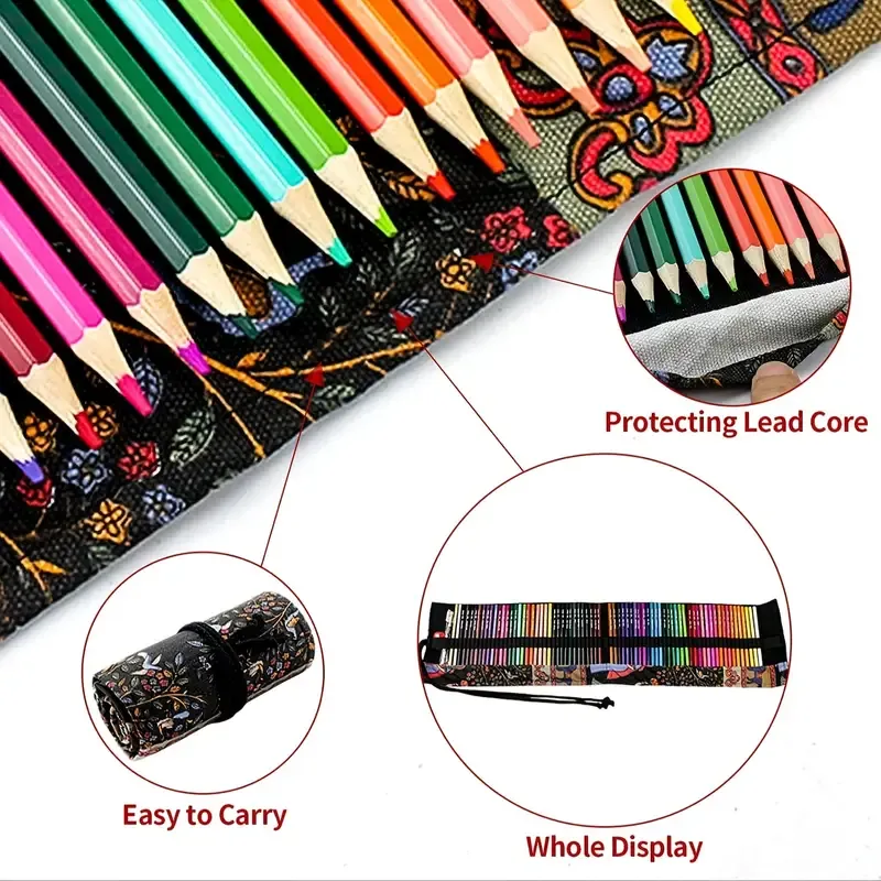72 Colored Pencils Set