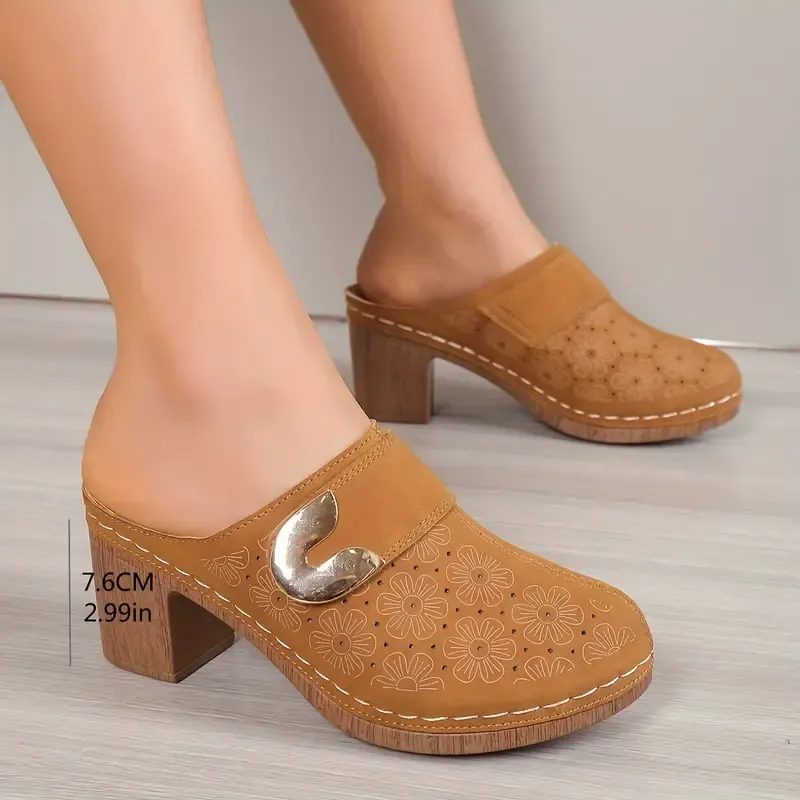 Women's Stylish Floral Print Mules