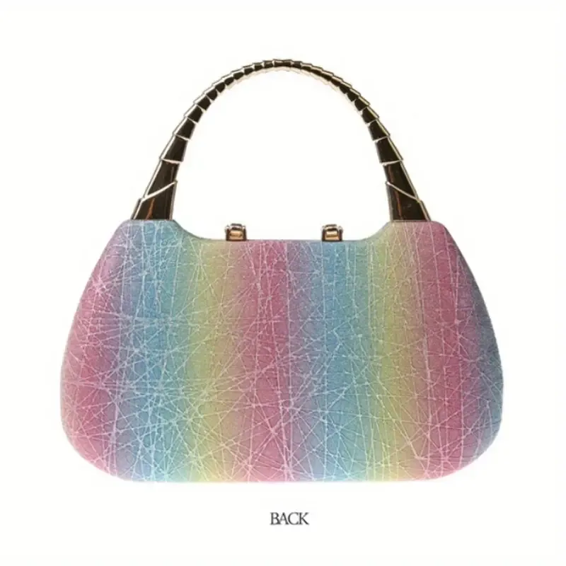 colored stone pattern small square bag