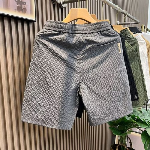 High-end European seersucker shorts