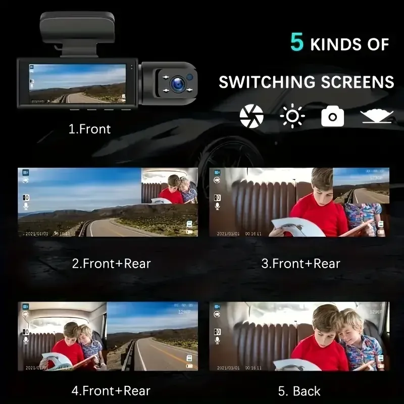 1080P Dual Camera, Dash Cam For Cars
