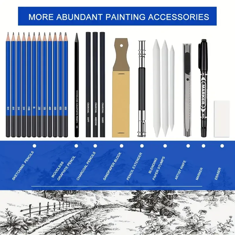 Colored Drawing Pencils Art Kit