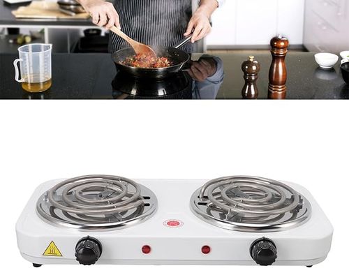 Electric Countertop Stove, 2000W Multifunctional 2 Portable Cooking Stove Electric Hot Plate Double for Home and Outdoor