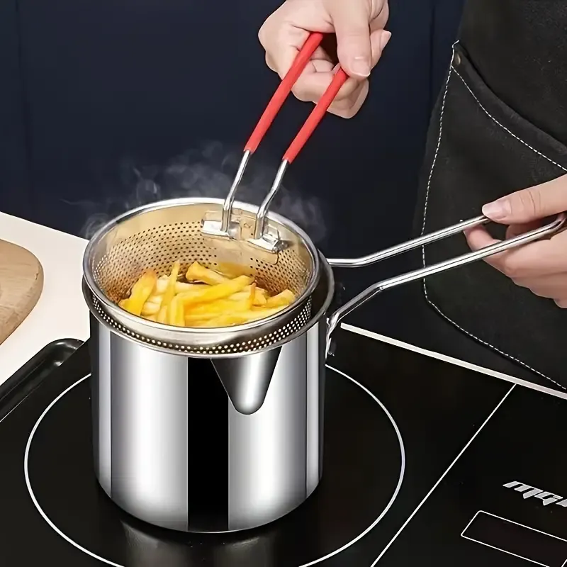 Deep Fry Delicious Meals With This Frying Pot For Restaurant - Perfect For French Fries, Chicken & More