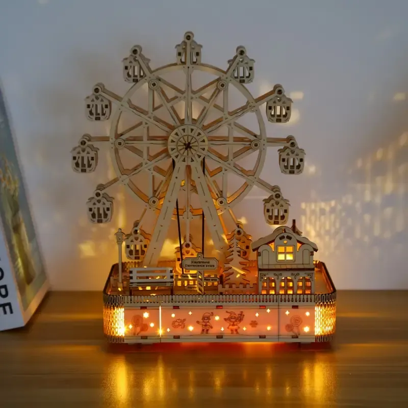 3D Wooden Ferris Wheel Music Box