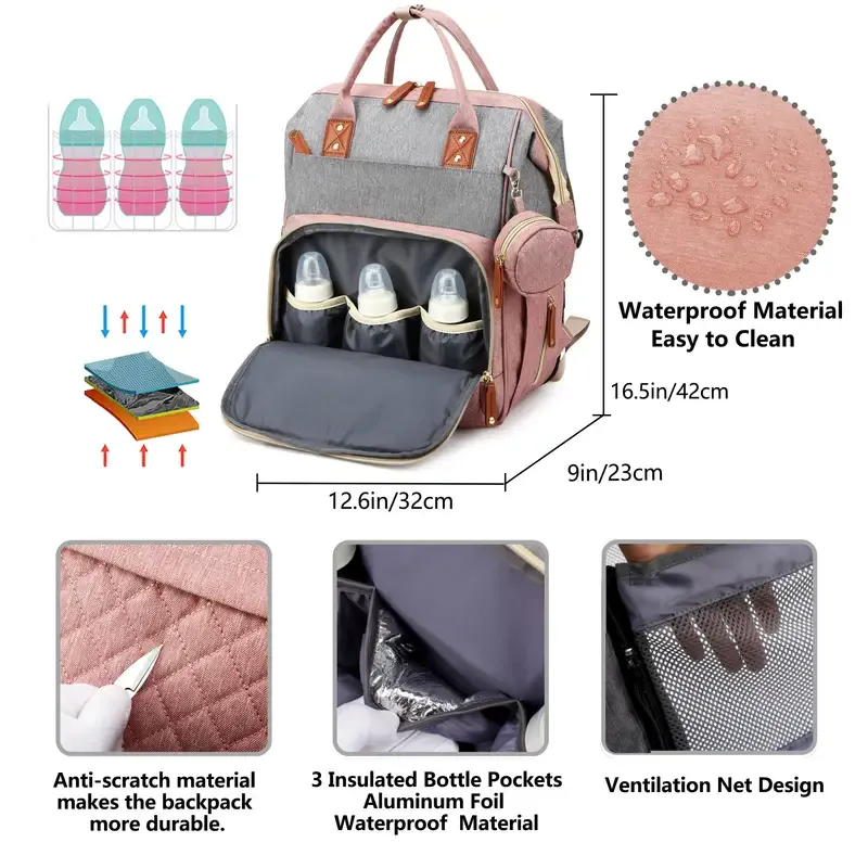 Lamroro Diaper Bag Backpack