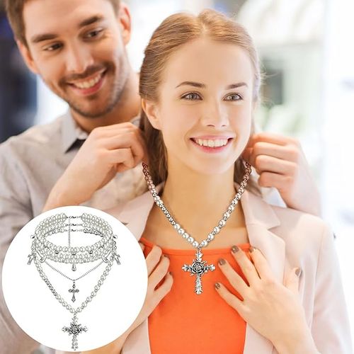 3 Pcs Layered Pearl Necklaces