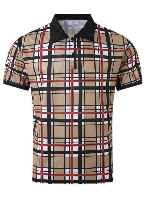 Stylish Checkered Graphic Print Tee