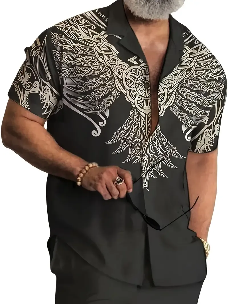 Plus Size Mens Fashion Casual Shirt