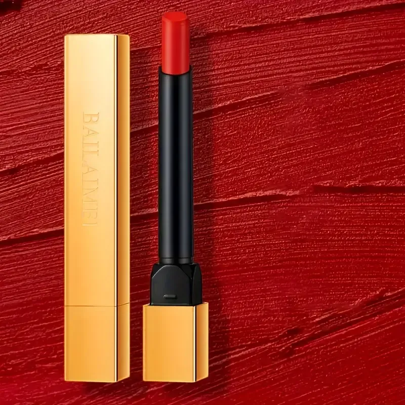 6pcs Berry Shade Lipstick Set - Matte Finish, Long-Lasting Waterproof Formula, Perfect Valentine's Gift in Elegant Golden Box