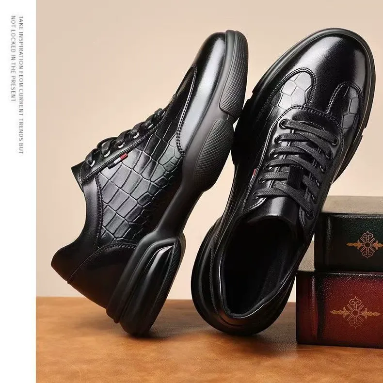 Men's stylish and comfortable soft-soled breathable casual leather shoes