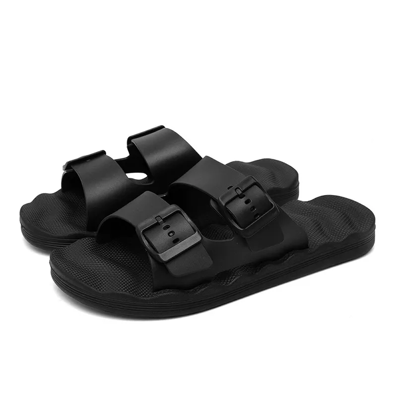 Leisure style men's slip-on waterproof thick-soled bath slippers