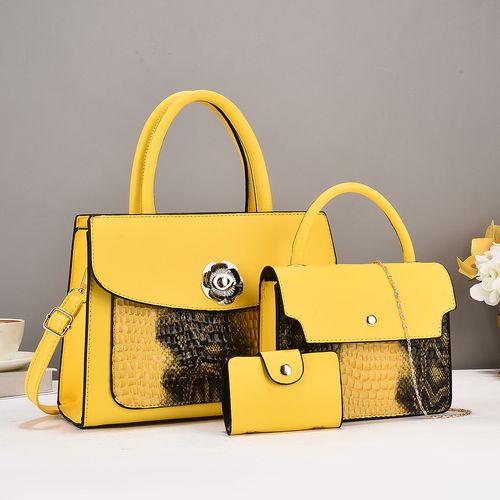 Retro Crocodile Pattern Handbag for