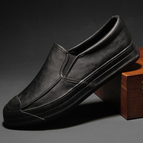 Men's low-top, trendy, classic and wear-resistant small leather shoes that cover the feet