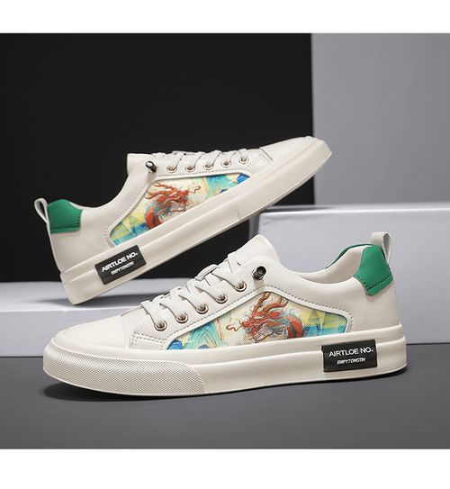 Hand-painted graffiti canvas shoes