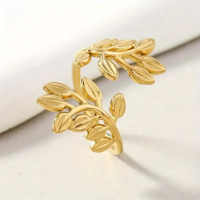🔥🔥Hot Sale Promotion -Women's Statement Leaf Ring, Open Ring, Trendy Leaf Ring For Summer, Gift For Her, Sexy Leaf Ring Wholesale