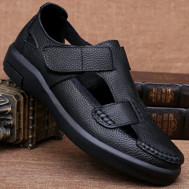 New casual leather shoes made of genuine leather and cowhide