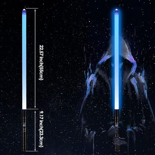 Lischwert Lightsaber, RGB Colors Changeable with Sound Metal Hilt Light Saber Force FX Dueling Lightsaber Toy for Kids Adults Gift