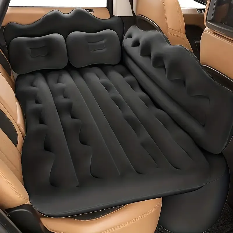 Inflatable Car Air Mattress, Back Seat Camping Cushion Bed Portable Home Air Mattress, Travel, Car Sleeping Bed Blow Up Pad Mattress, With Air Pump