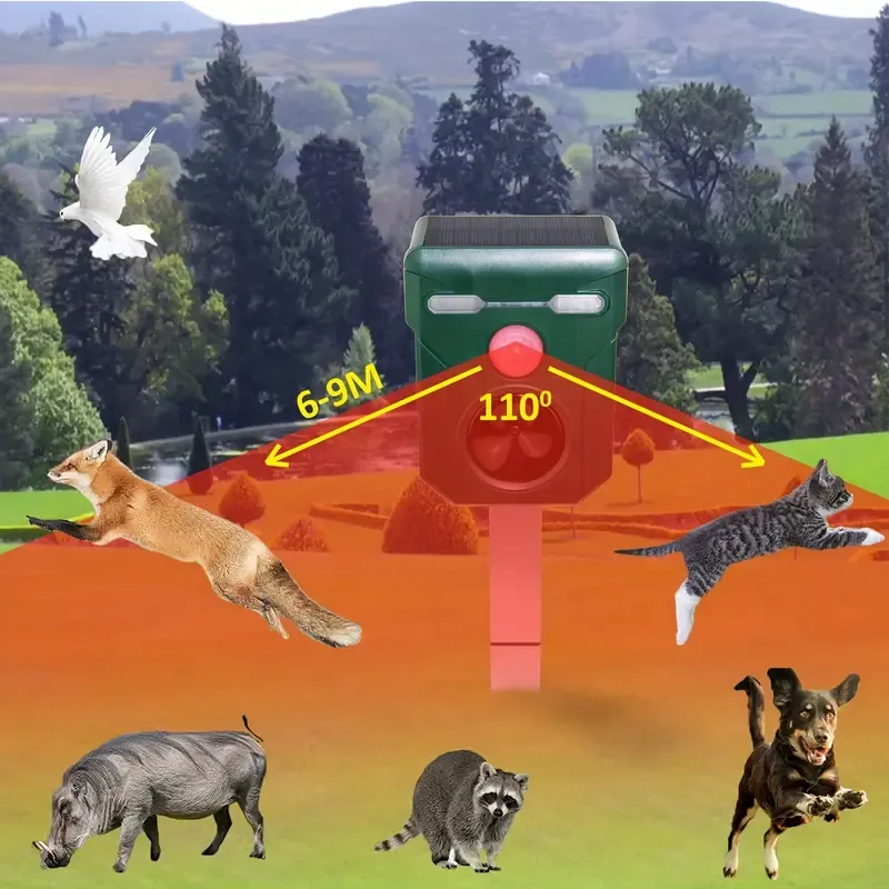 Ultrasonic Animal Repeller Outdoor Solar