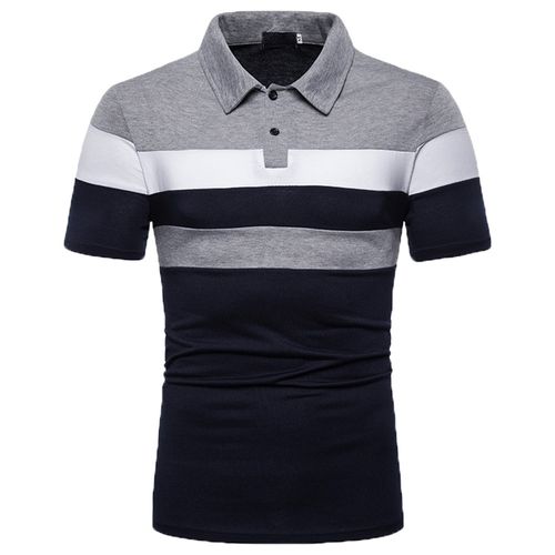 Men's Stylish Summer Shirt - Comfortable, Breathable Polyester with Button Detail for Golf & Tennis