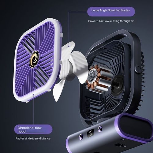 New mini desktop fan, quiet, USB rechargeable, suitable for office, bedroom, dormitory, and student use, wall-mounted fan.
