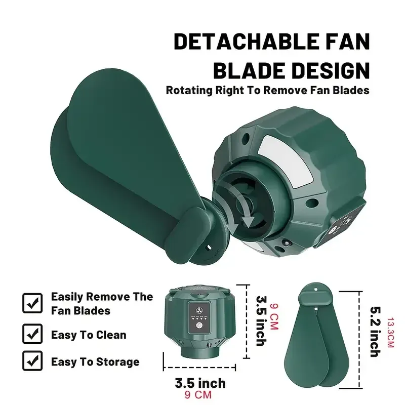 Camping fan with LED lights,rechargeable
