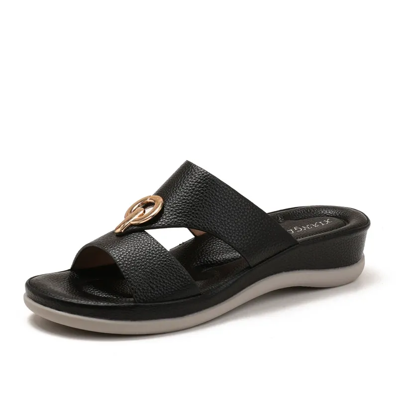 High-top flip-flops - new style, retro, versatile, anti-slip, platform heel sandals