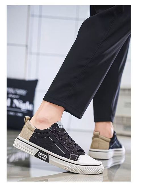 Classic canvas shoes for men, new summer men's shoes, breathable, versatile, non-slip, wear-resistant, 2025 popular casual shoes