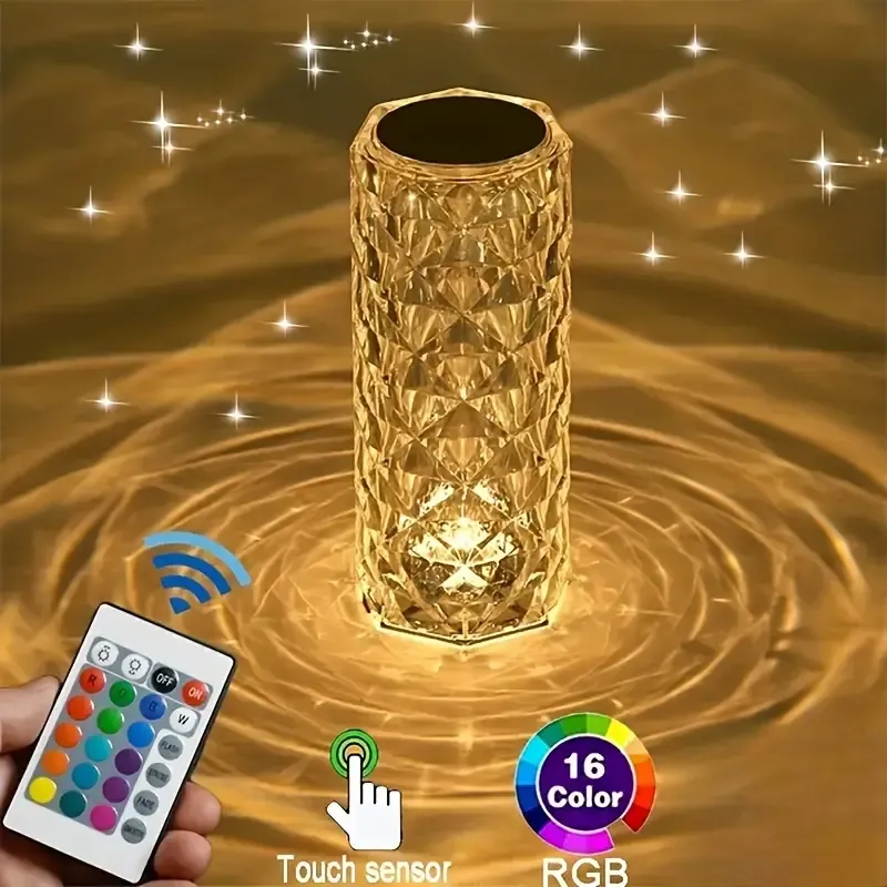 Rose Crystal Table Lamp