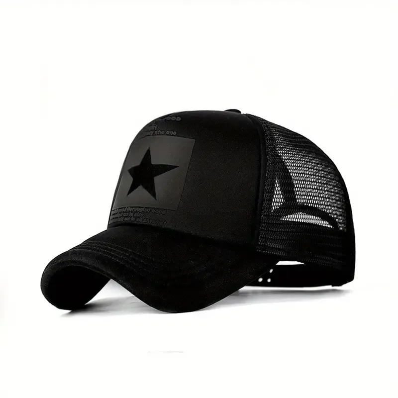 1pc Summer Thin Pentagram Pattern Mesh Baseball Cap