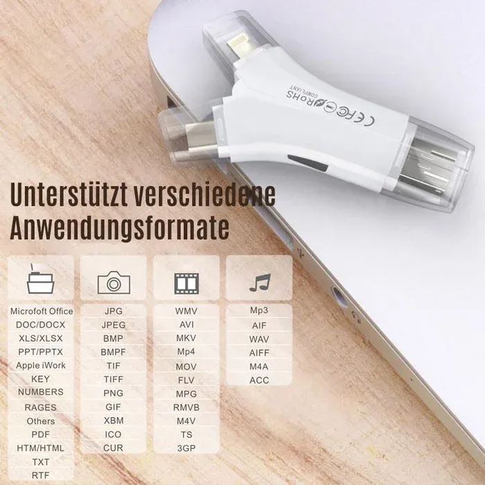 4-in-1 iFlash Drive Card Reader