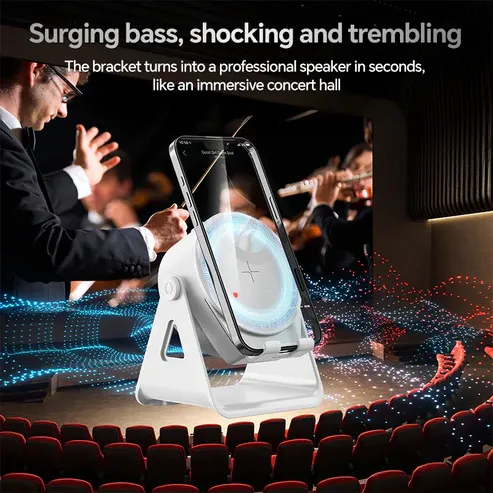 2025 New Color Light Sensor Bluetooth Speaker Desktop Phone Tablet Stand Mini Wireless Speaker