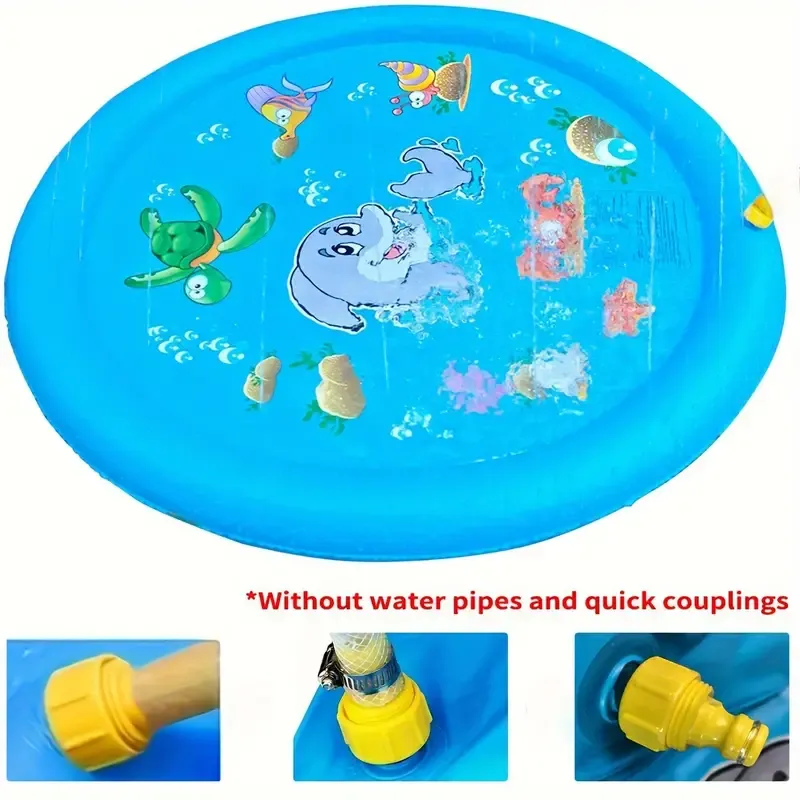 Outdoor water toy spray mat