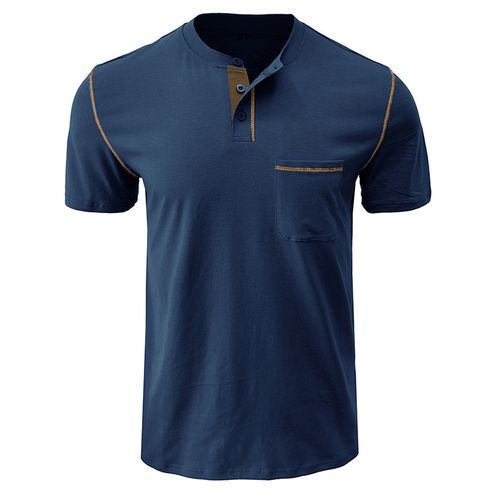 Foreign trade men's henley shirt