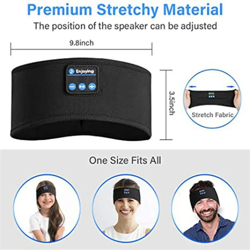 Bluetooth Earphones Sports Sleeping Headband Elastic Wireless Headphones Music Eye Mask Wireless Bluetooth Headset Headband