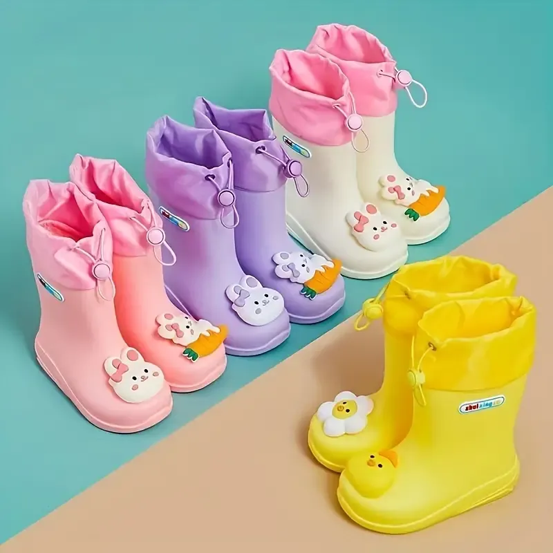 Vibrant Cartoon Rain Boots for Girls