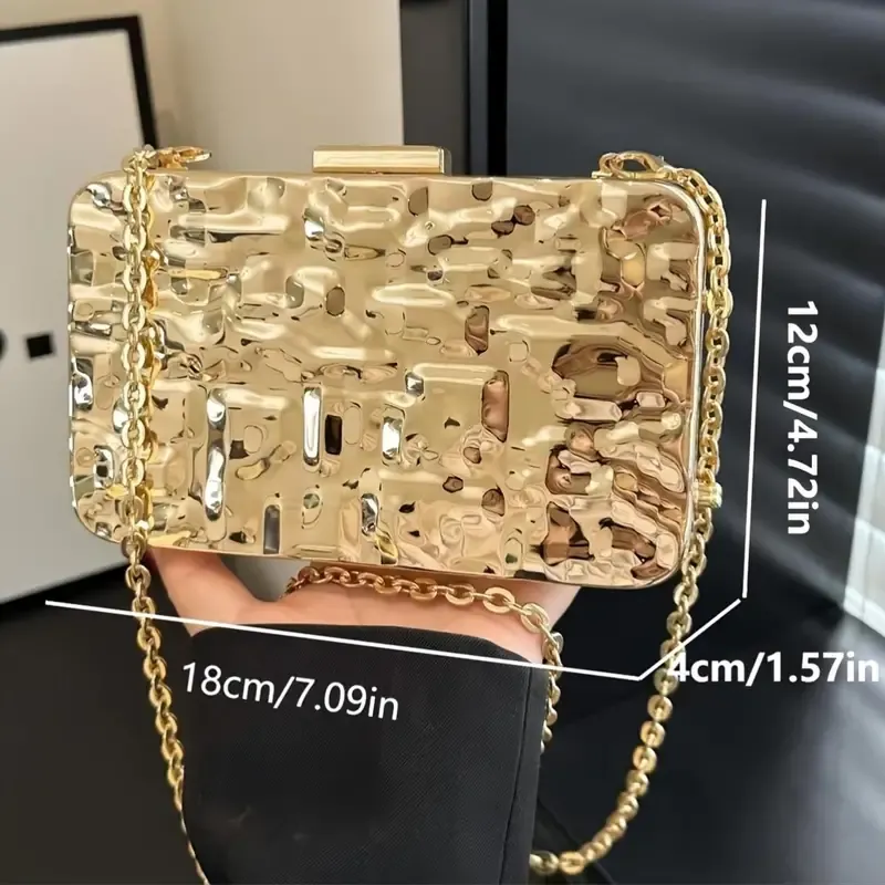 Metal Crossbody Box Bag