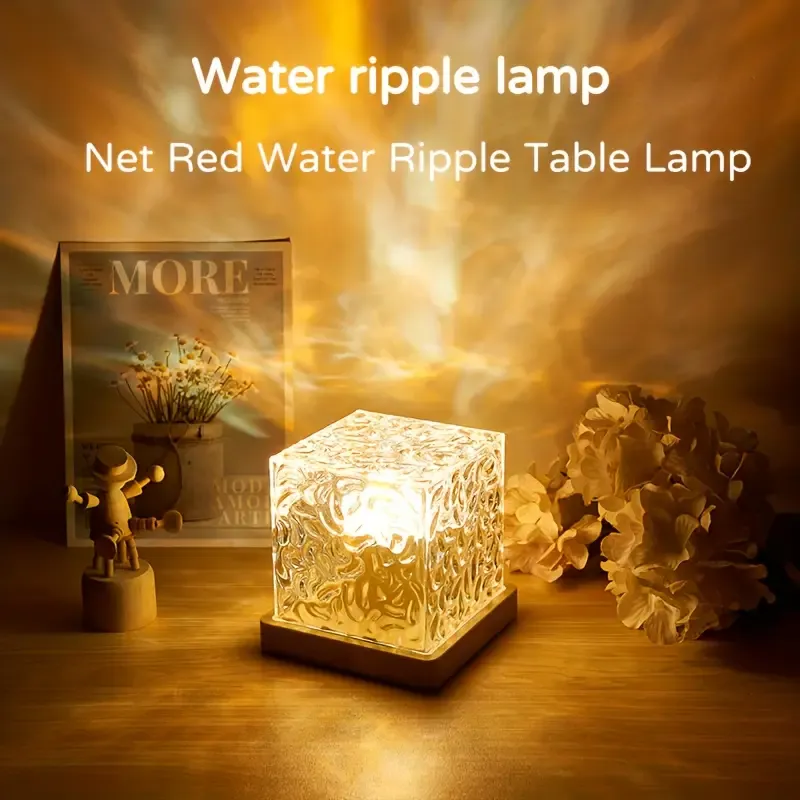 Acrylic Touch Controlled USB Night Light, 3-Color Changing, 36V Safe, for Bedroom, Living Room, Party, Dinner, Valentine's Day, Christmas Decor, No Battery Included