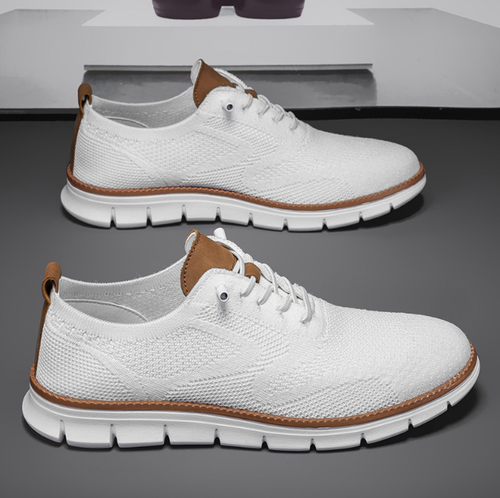 Lightweight Lace-up Breathable Woven Mesh Casual Men's Shoes Loafers