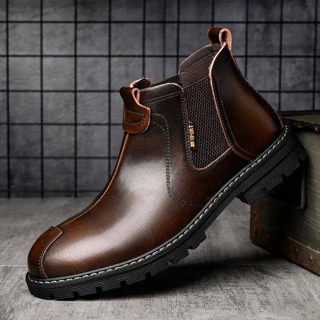 Martin boots fashion retro work boots casual leather boots