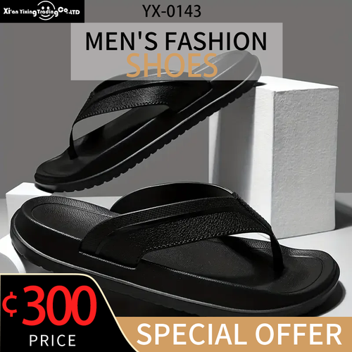Men's Trendy Lightweight Flip Flops, Comfy Non Slip Casual Durable EVA Anti Odor Thong Sandals, Men's Footwear