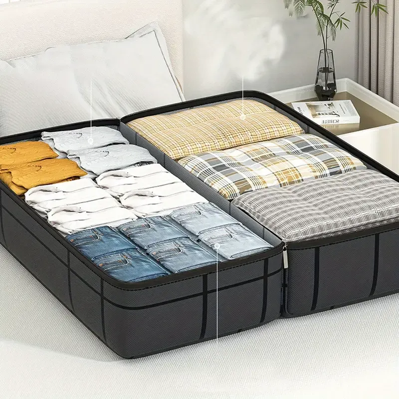 Extra-Large Waterproof Storage Bag With Zipper & Handles - Durable, Odorless Organizer For Home, Closet, And Travel - Versatile Dustproof Luggage Solution