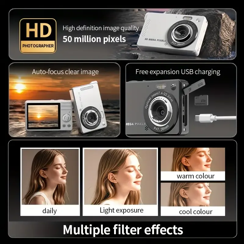 Dual-Lens Digital Camera for Youngsters
