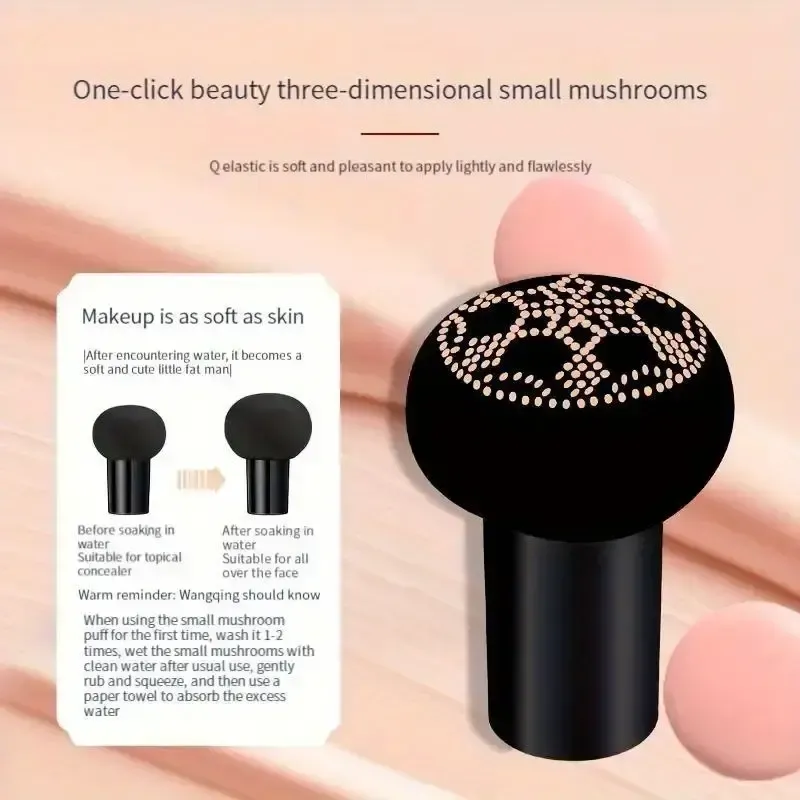 Flawless BB Cream Foundation with Mushroom Head Air Cushion - Lightweight, Full Coverage, Long-Lasting Moisture & Oil Control, Natural Nude Look