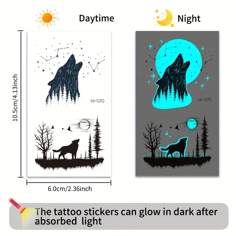 Glow-In-The-Dark Temporary Tattoos